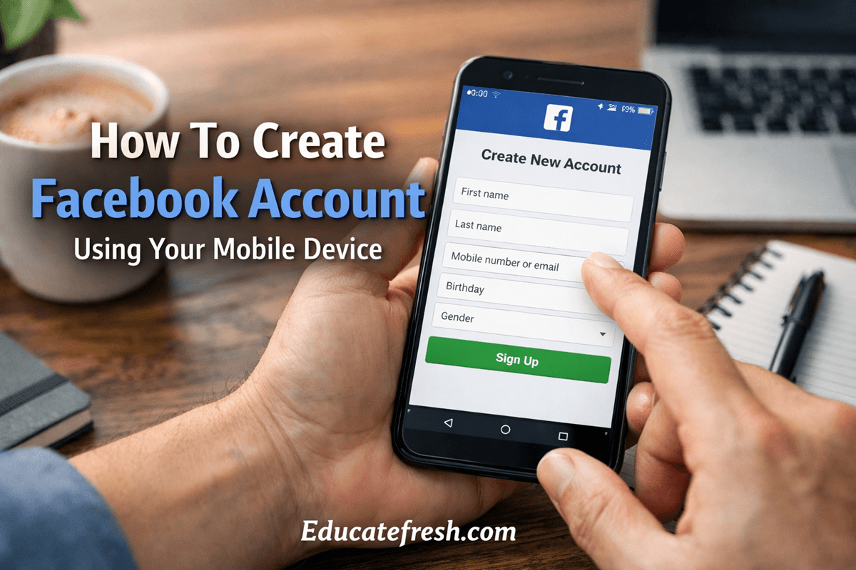 How To Create Facebook Account Using Your Mobile Device