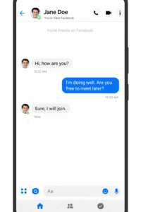Messenger chat conversation screen