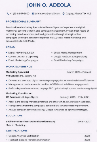 How to Write a CV for International Jobs from Nigeria