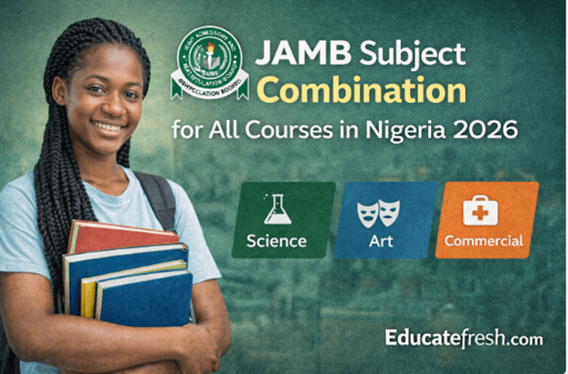 JAMB Subject Combination for All Courses in Nigeria 2026