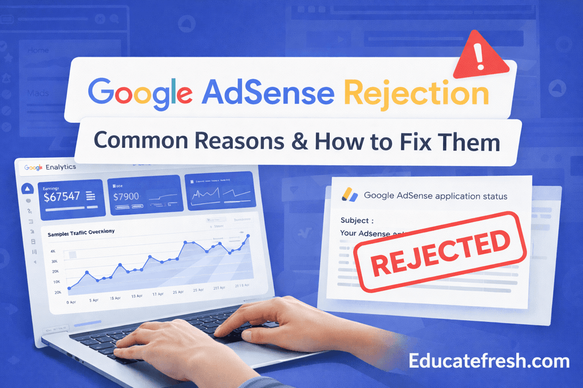 Google AdSense Rejection: Common Reasons & How to Fix Them
