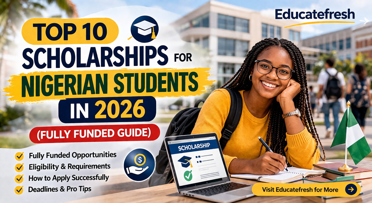 Top 10 Scholarships for Nigerian Students 2026 (Fully Funded)